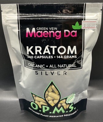 O.P.M.S. Silver Green Vien Maeng Da 240 caps Kratom