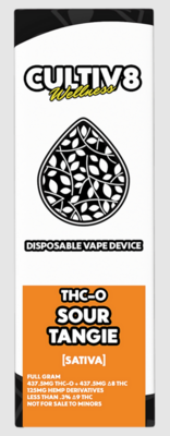 DISP - Cultiv8 Wellness THC-O Sour Tangie Disposable 1g