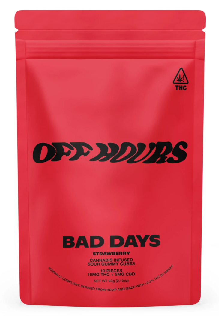 Bad Days Delta 9 Off Hours Strawberry Edible
