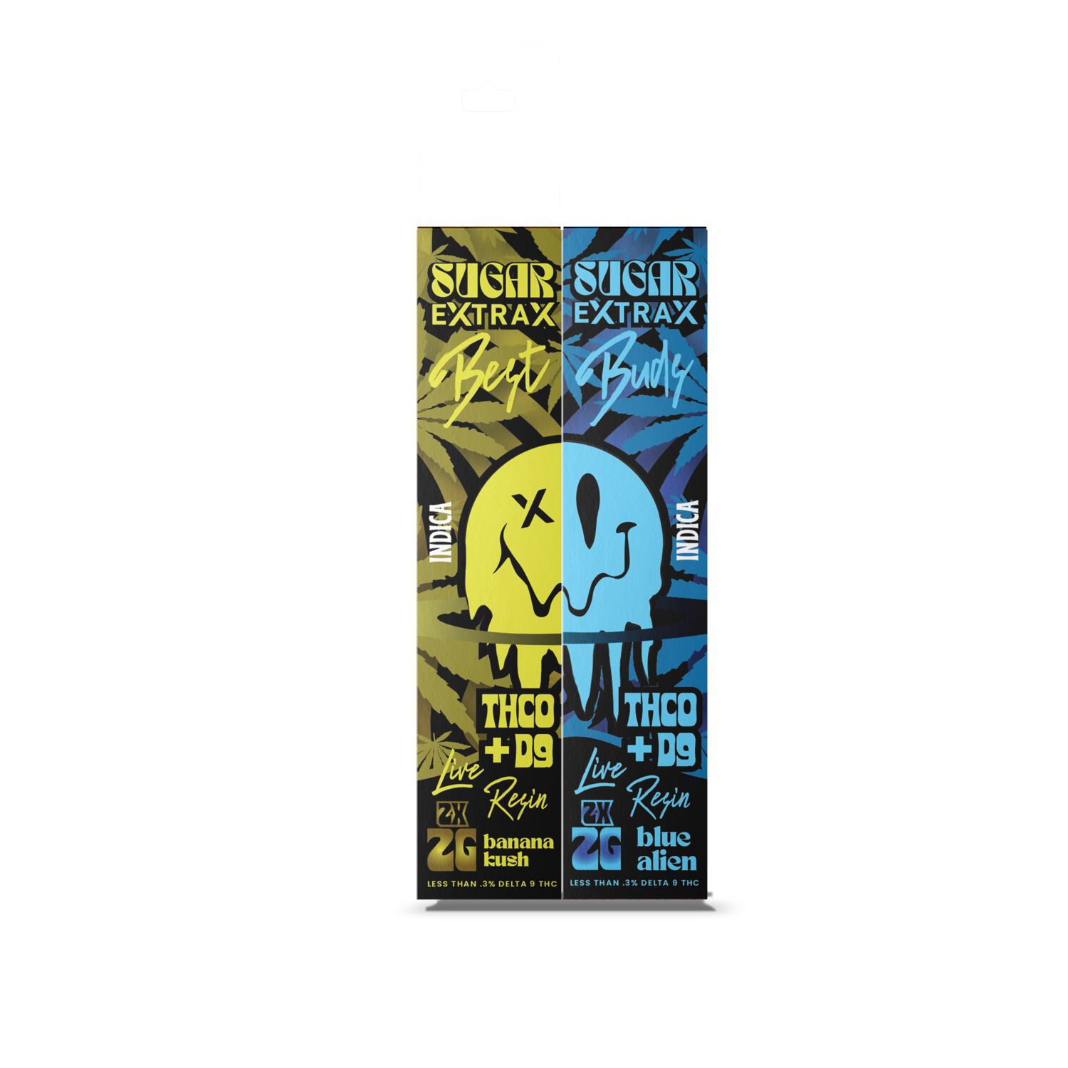 DISP - Sugar Banana Kush/Blue Alien 2pc 2g THC-O & D9 Disposable