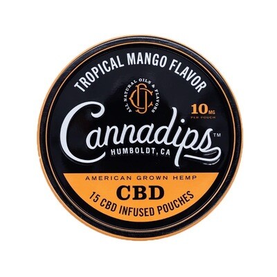 CannaDips CBD Chew Pouches Tropical Mango 