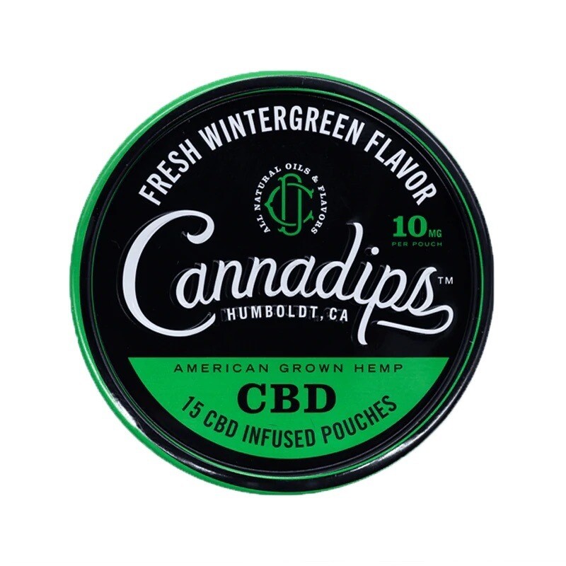 CannaDips CBD Chew Pouches Fresh Wintergreen 