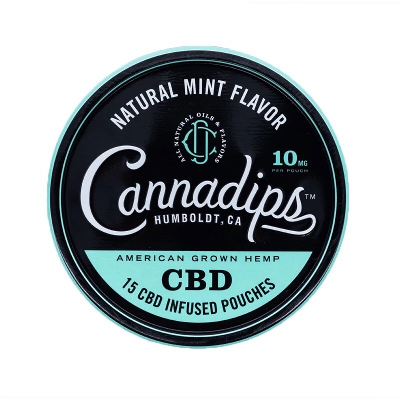 CannaDips CBD Chew Pouches Natural Mint 