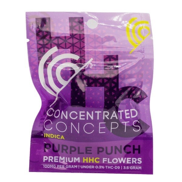 1/8 Purple Punch HHC Flower Concentrated Concepts 100mg Per Gram