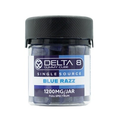 Single Source Gummy Cube Delta 8 Blue Razz 1200mg Edible