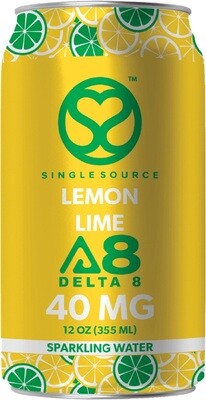 Single Source Sparkling Water Delta 8 Lemon Lime 40mg Drink