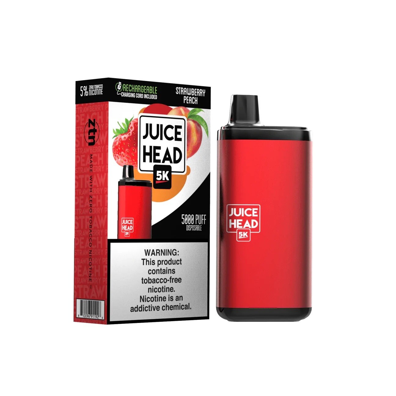 NIC - Juice Head Freeze Strawberry Peach 5000 Puffs