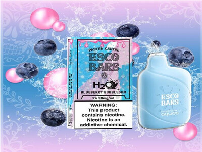 NIC - Esco Bars Water Base 6000 Puffs Blueberry Bubblegum
