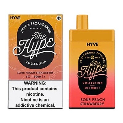 NIC - Hyve x The  Hype Sour Peach Strawberry 5000 puffs