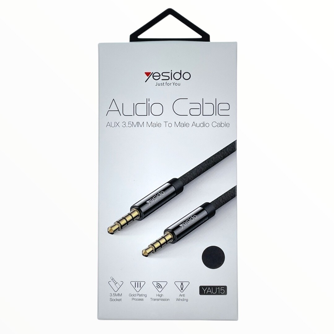Cables GEN Cable auxiliar refrozado 3.5mm marca  YESIDO de 2 metros