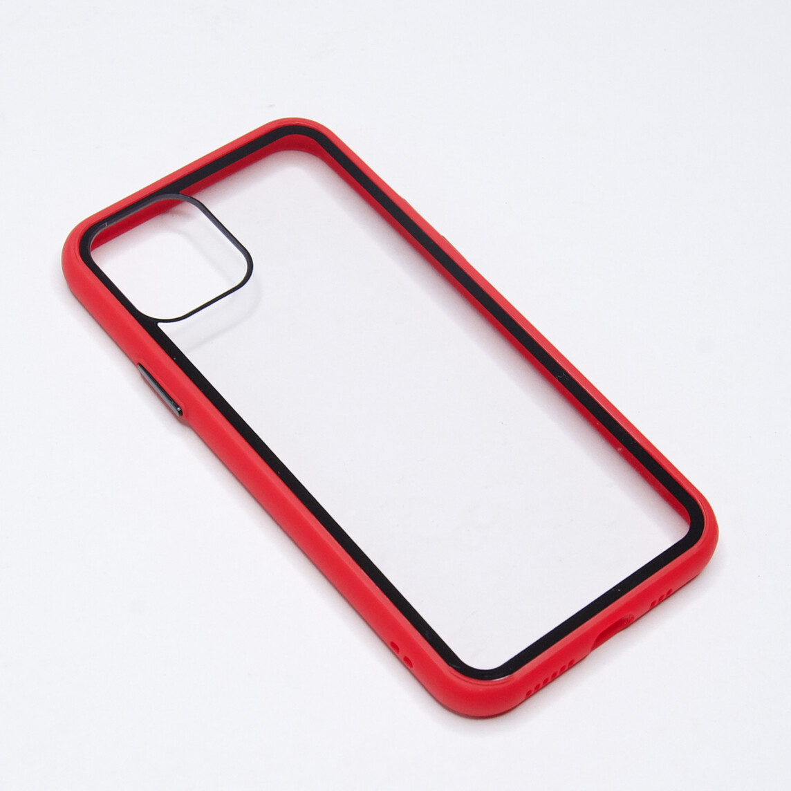 Estuche EL REY Marco De Color Rojo Y Parte De Atras Transparente - Iphone 11 Pro