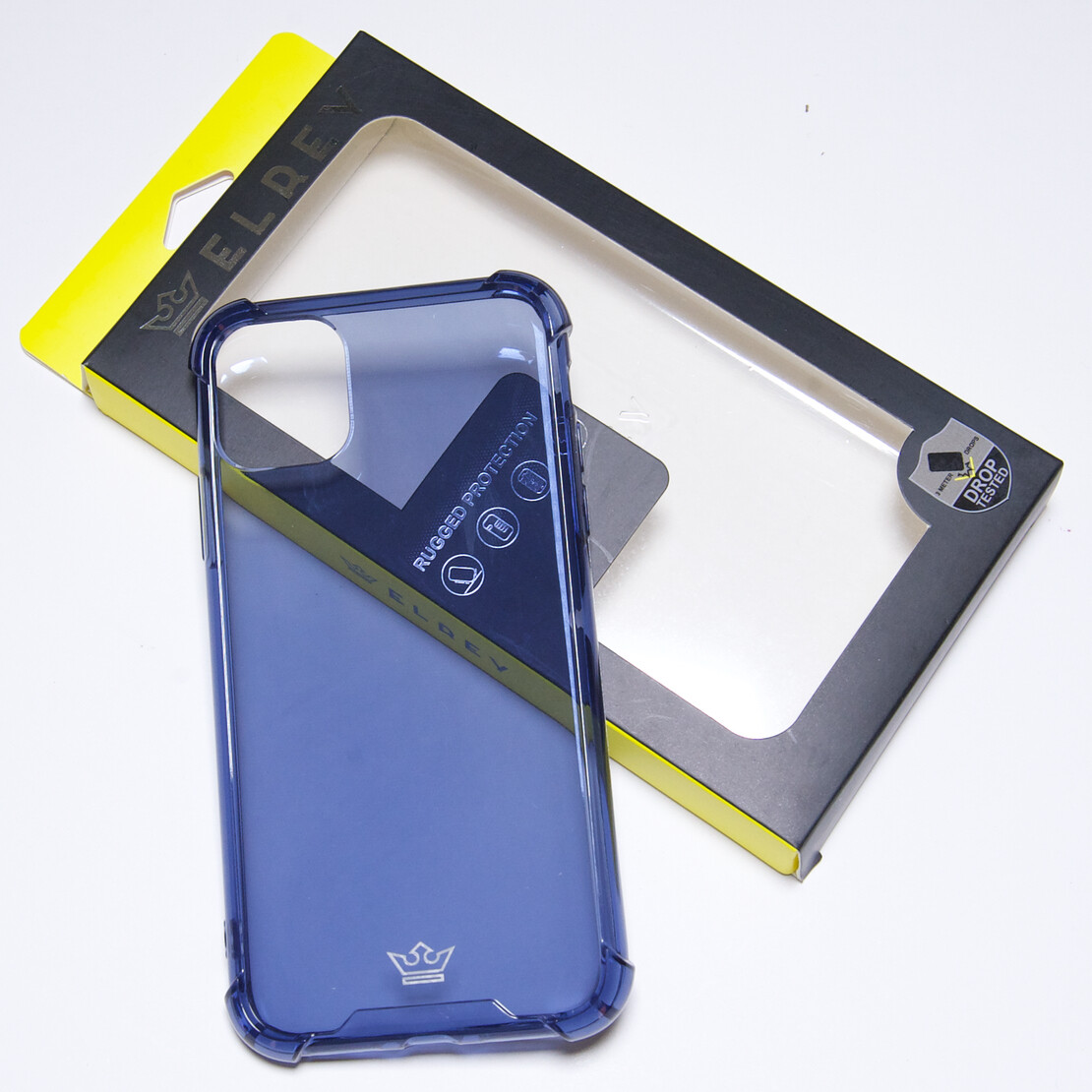 Estuche EL REY Hard Case Flexible Reforzado Azul Marino  Iphone 11 Pro