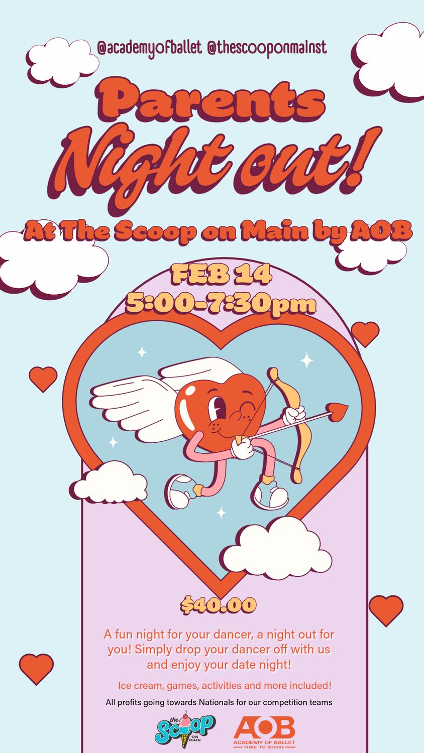 Parents Night Out!! Valentine's day for the kids at Scoops!