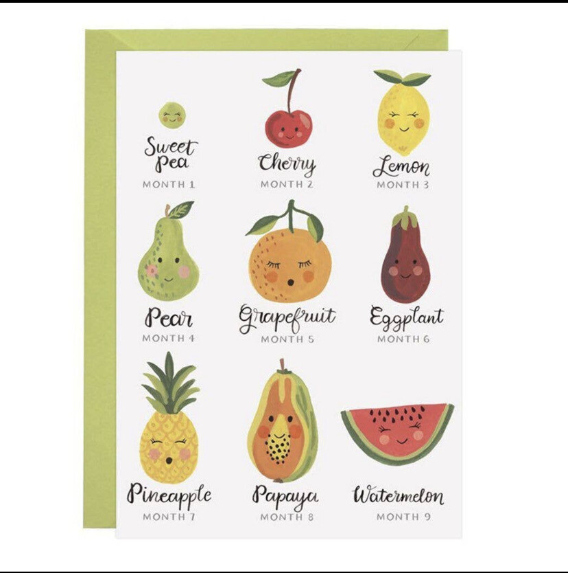 Fruit Pregnancy Card