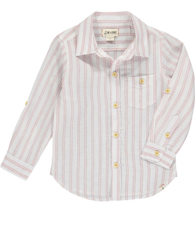 Merchant Long Sleeve Shirt- Pink Stripe