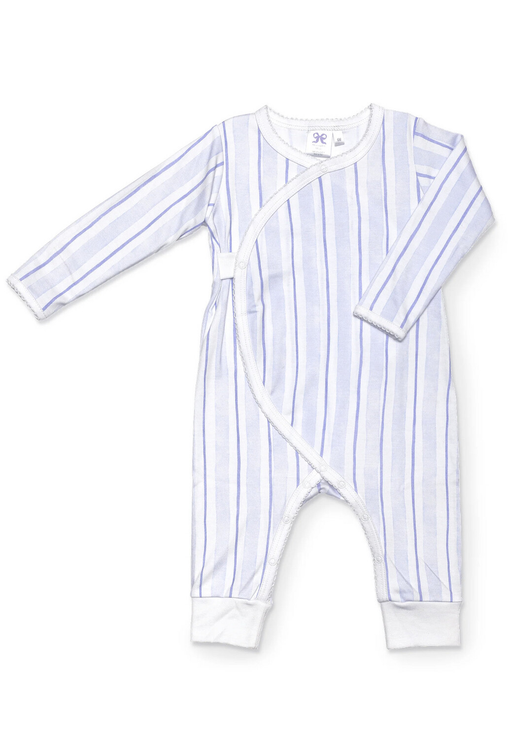 Blue Stripe Kimono Romper