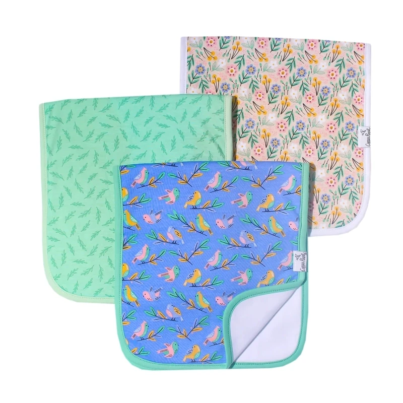 Copper Pearl &quot;Birdie&quot; Burp Cloth Set