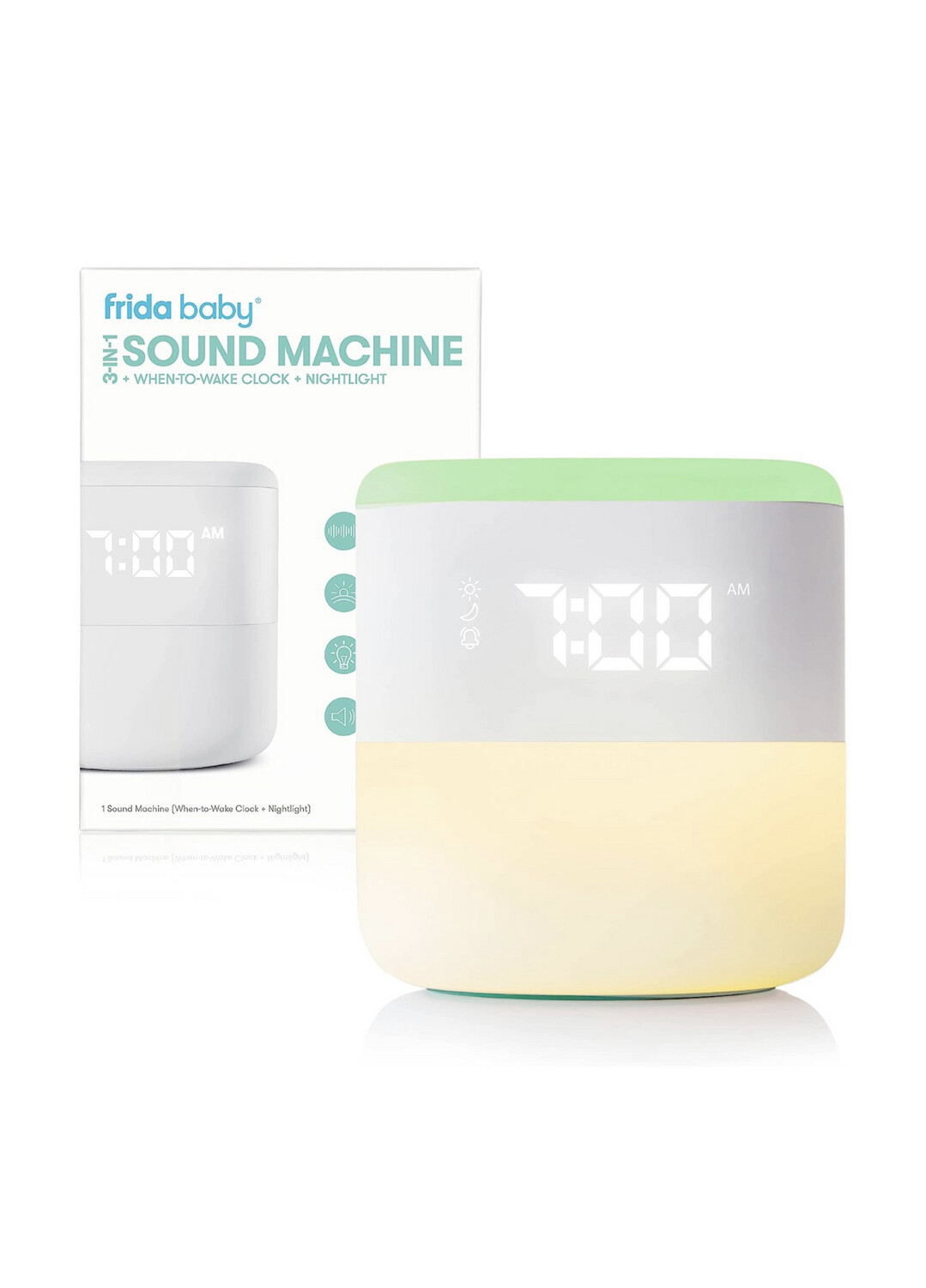 3-in-1 Sound Machine + When-To-Wake Clock + Nightlight