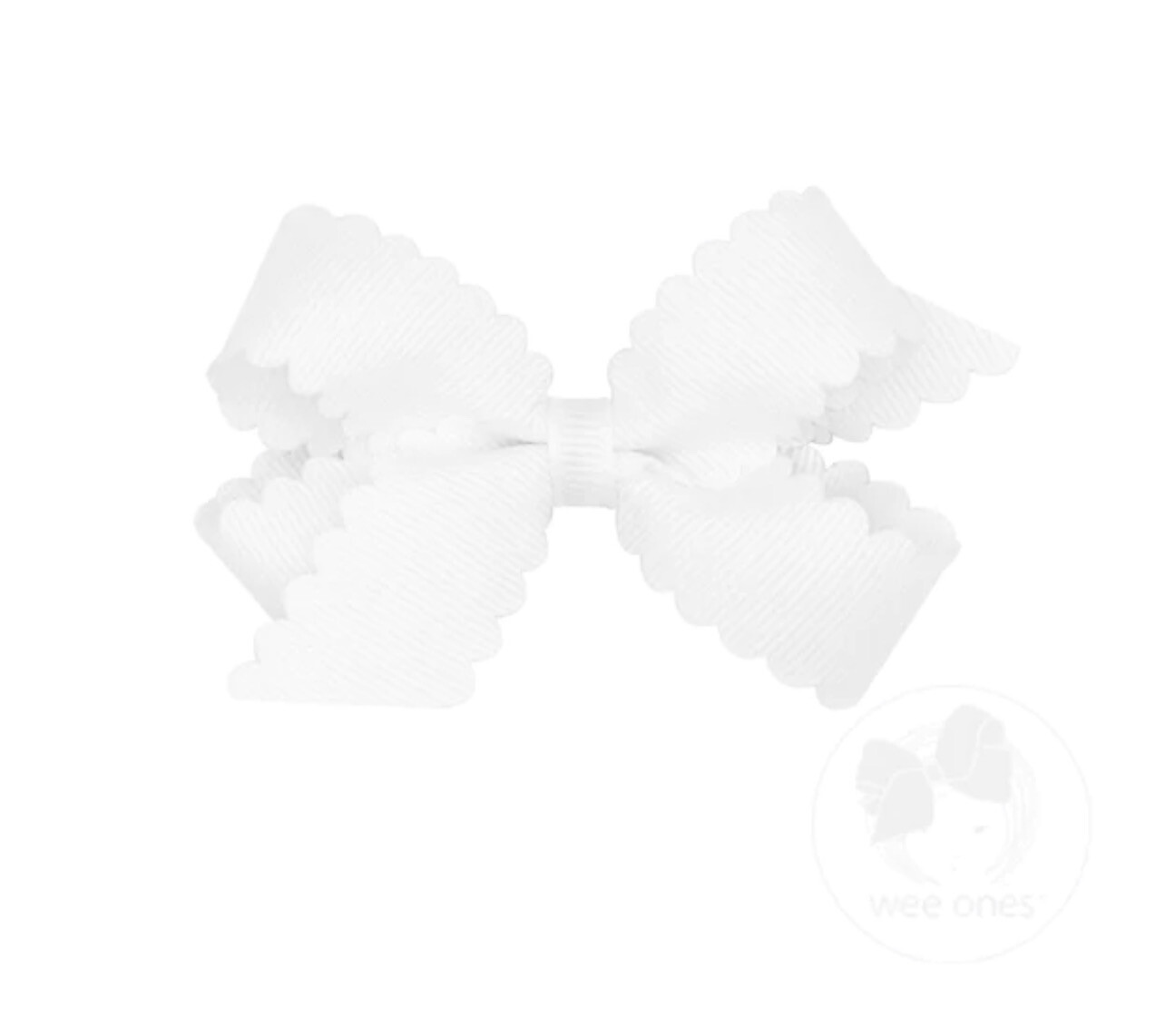 Wee Ones MINI Scallop Edge Hairbow