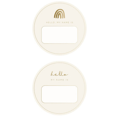 2-Pack Blank Name Tags - Gold Foil