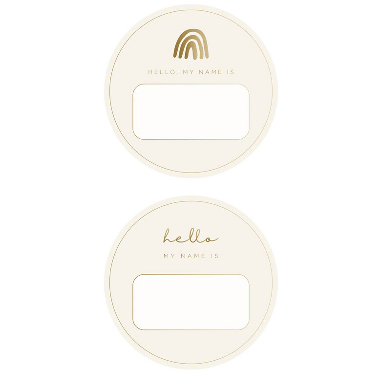 2-Pack Blank Name Tags - Gold Foil