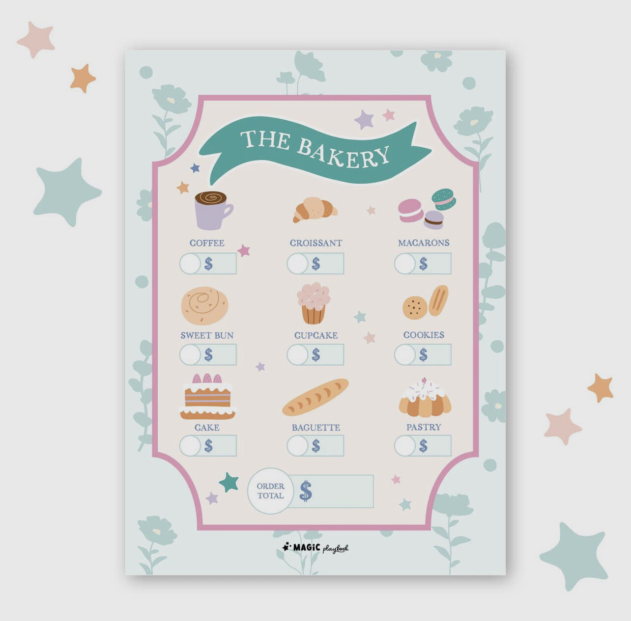 The Bakery Pretend Play Notepad