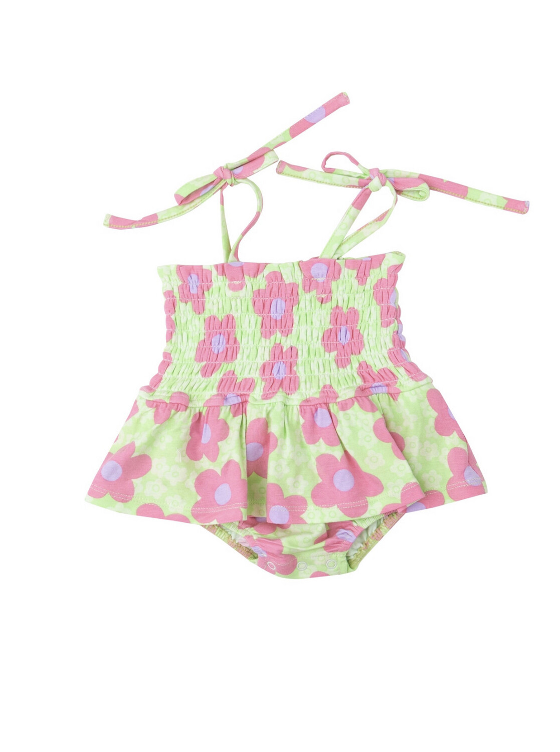 Daisy Pop Smocked Bubble with Skirt