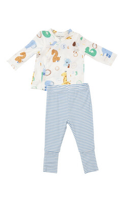 Animal Numbers TMH Set with Roll-Over Cuff Pant