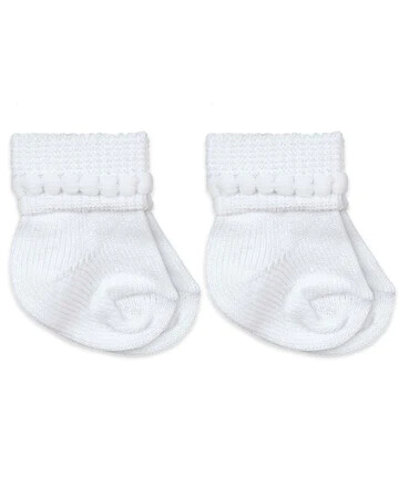 Bubble Bootie Socks- 2 Pair Pack- White