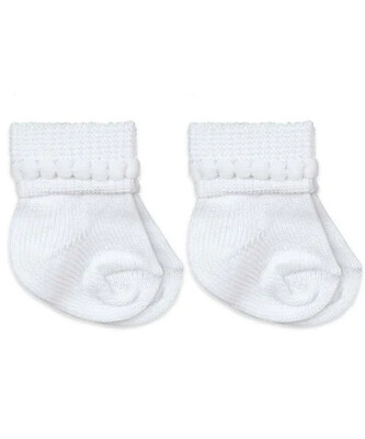 Bubble Bootie Socks- 2 Pair Pack- White