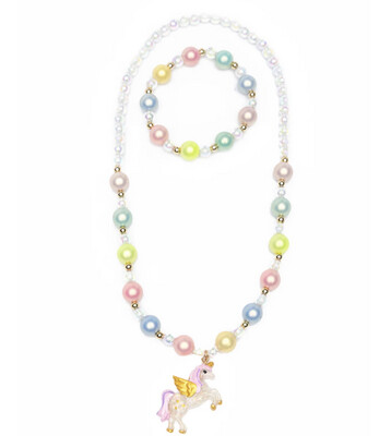 Happy-Go-Unicorn Necklace Bracelet Set