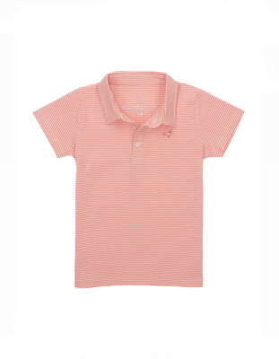 Properly Tied Jackson Polo- Coral Striped