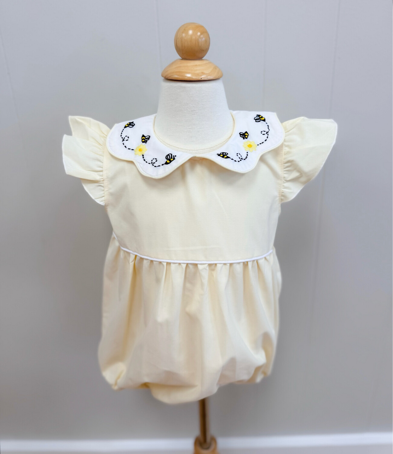 Embroidered Bumblebee Bubble, Size: 3M
