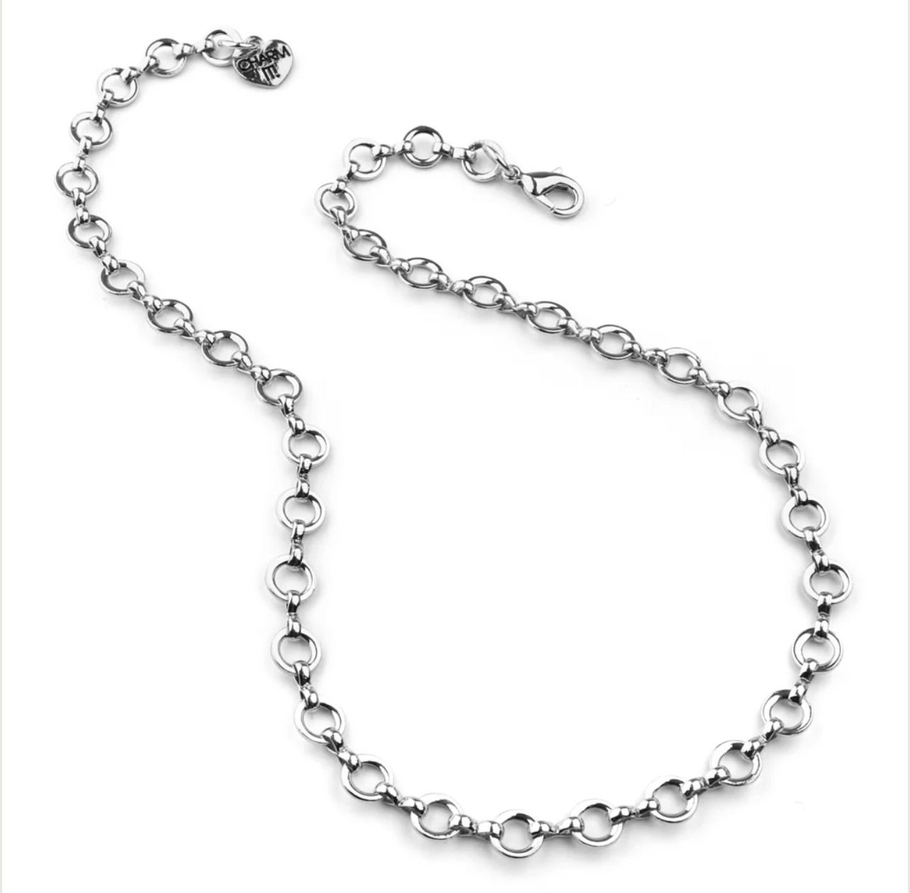 Charm It! Silver Chain Choker Necklace