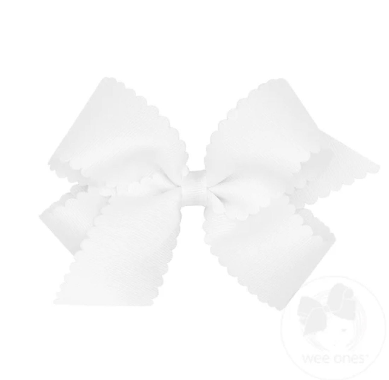 Wee Ones Medium Scallop Edge Hairbow