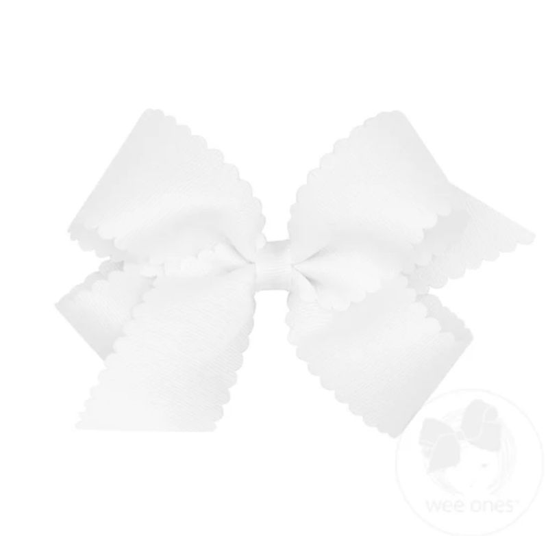 Wee Ones Medium Scallop Edge Hairbow