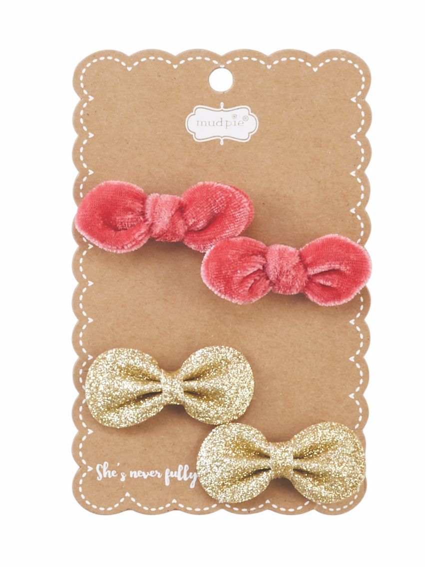 Velvet and Glitter Clip Set