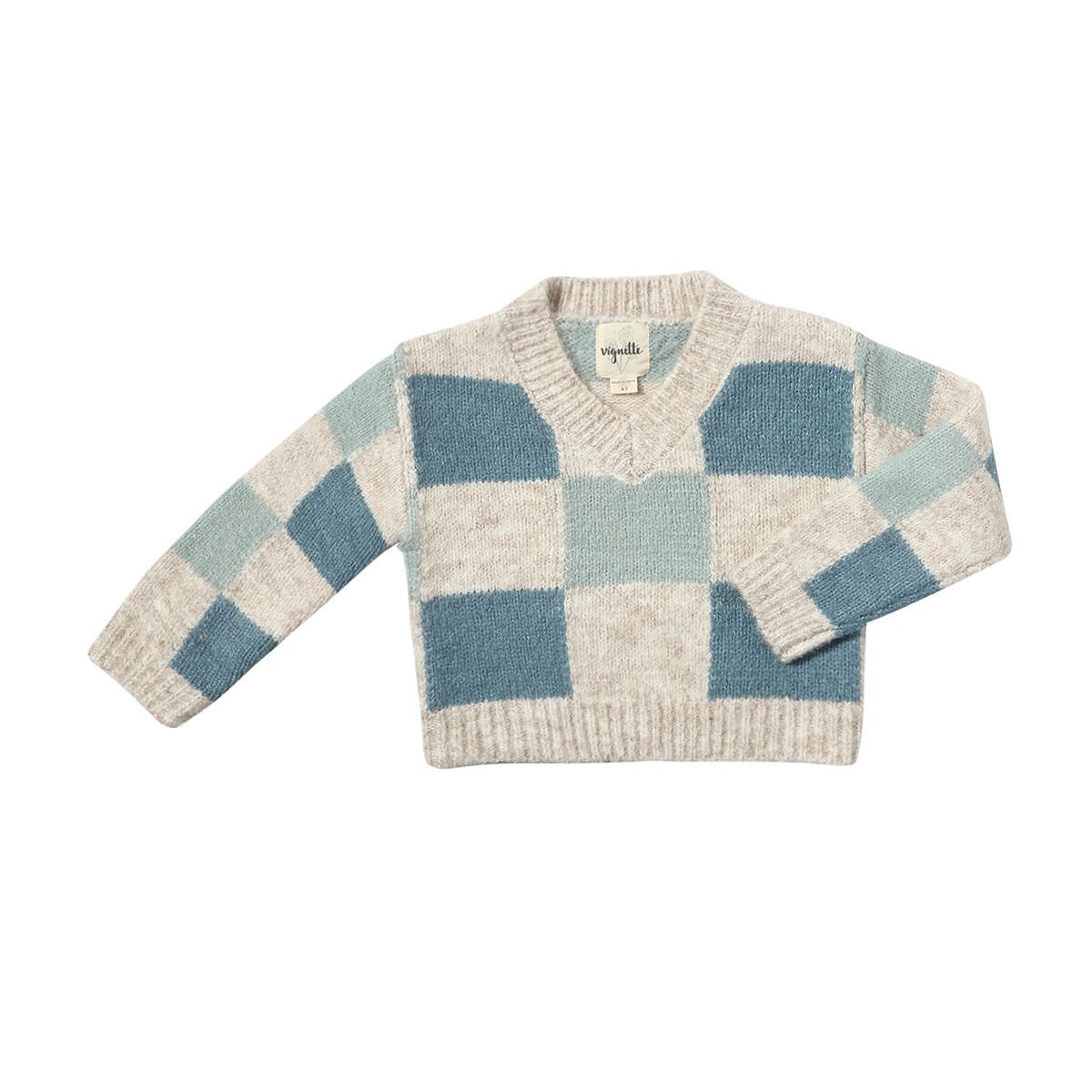 Jackie Sweater- Blue Check