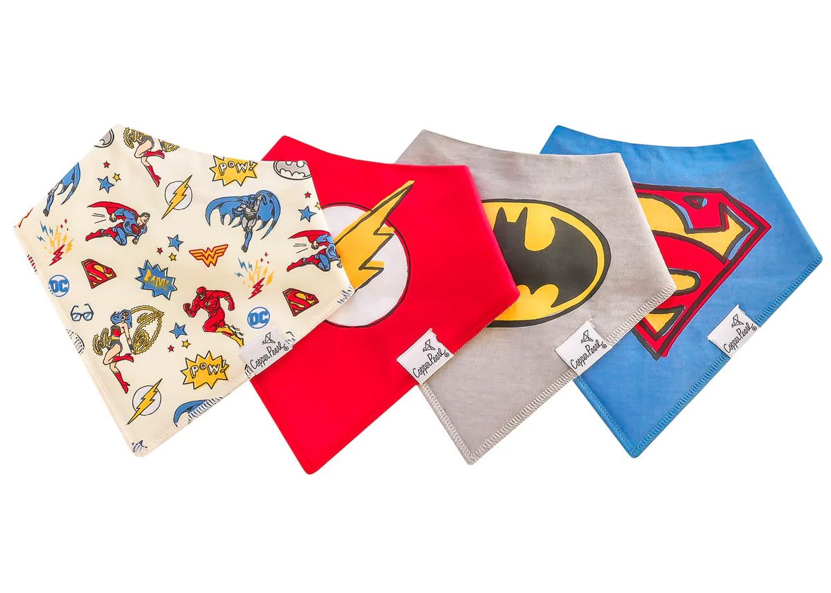 Copper Pearl &quot;Justice League&quot; Bib Set