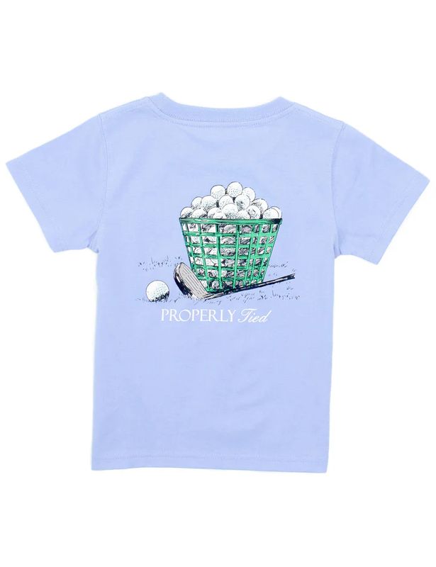 Properly Tied Golf Range Tee- Light Blue