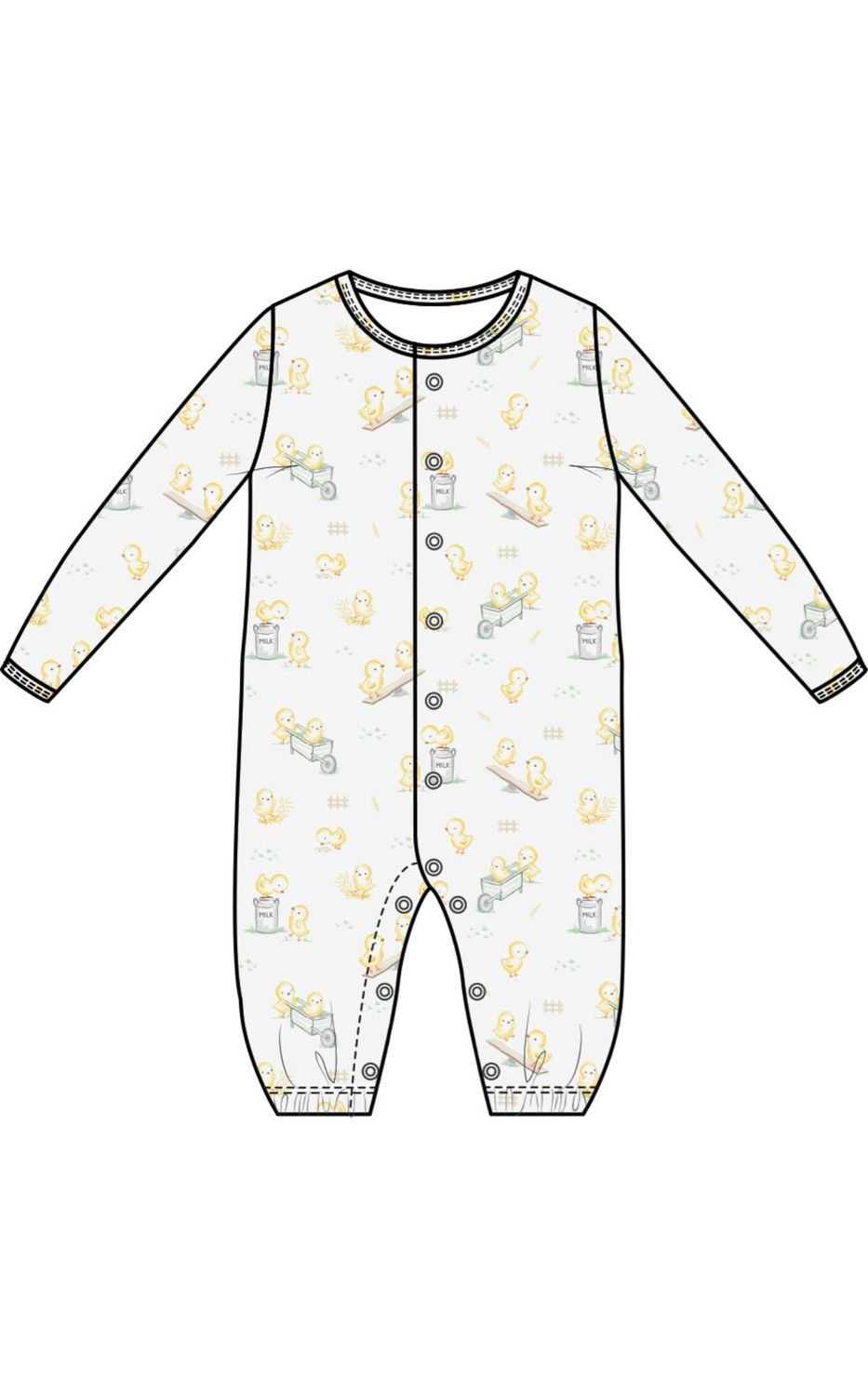 Baby Chicks Bamboo Convertible Gown