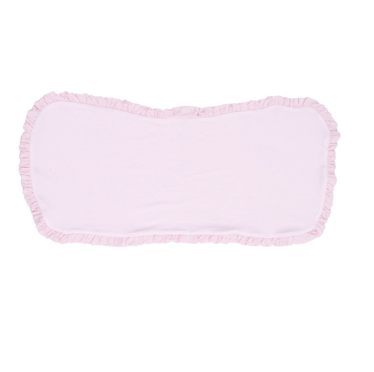 Pink Classic Stripe Bamboo Ruffle Burp Cloth