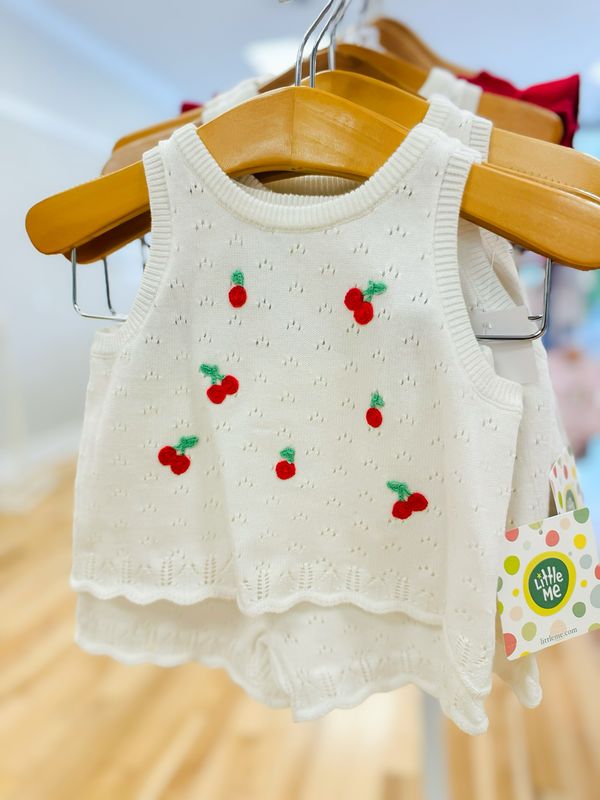Cherry Pointelle Set