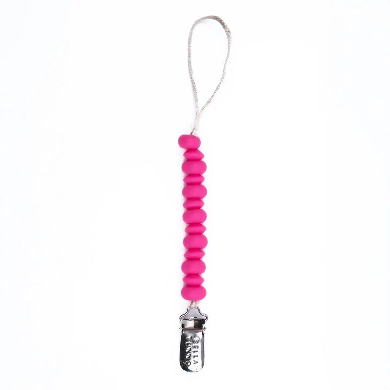 Bella Tunno Pink Punch Pacifier Clip
