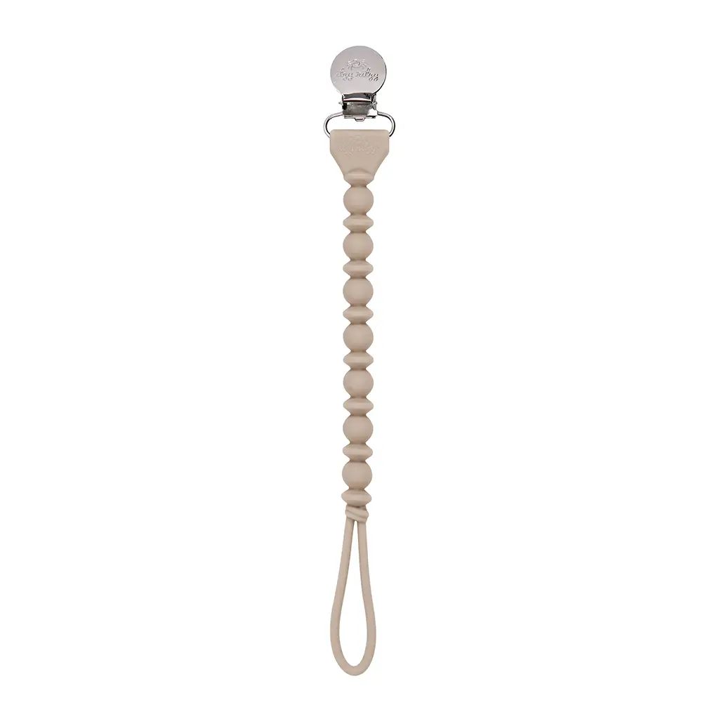 Sweetie Strap Pacifier Clips- Toast