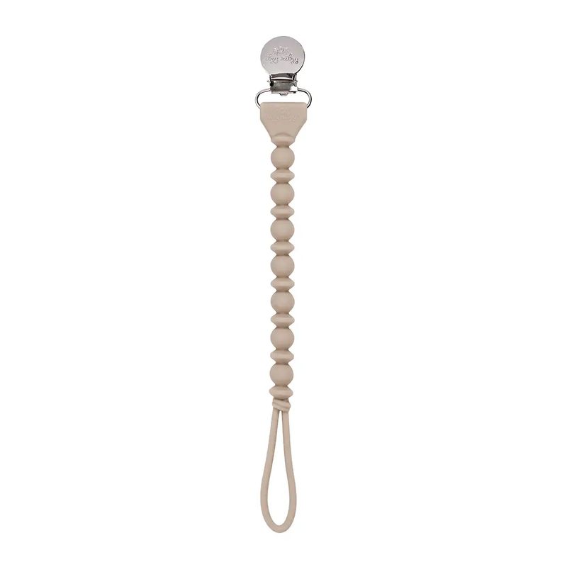 Sweetie Strap Pacifier Clips- Toast