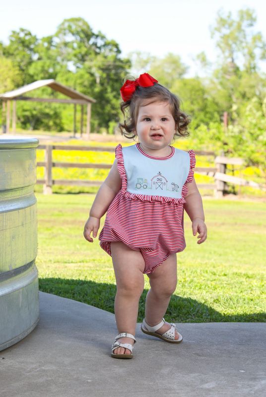 Farm Embroidery Ruffle Bubble