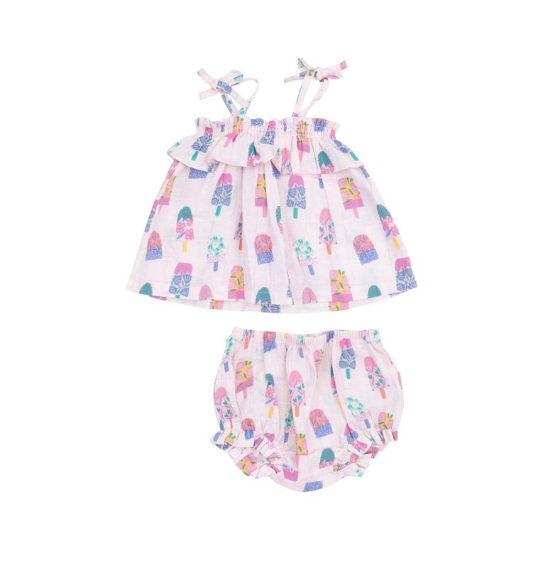 Floral Popsicles Ruffle Top and Bloomer Set