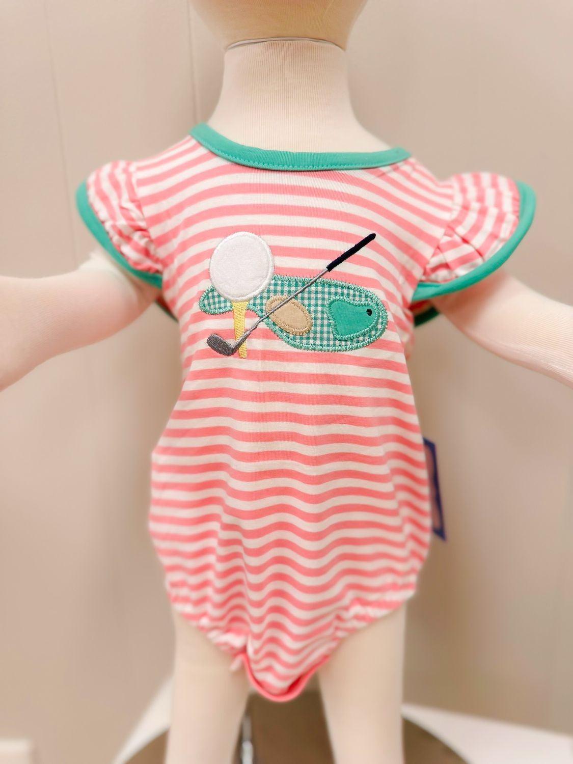 Golf Applique Angel Sleeve Bubble