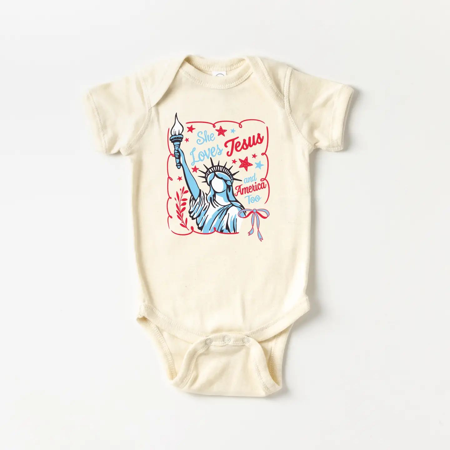 She Loves Jesus and America Too Bodysuit